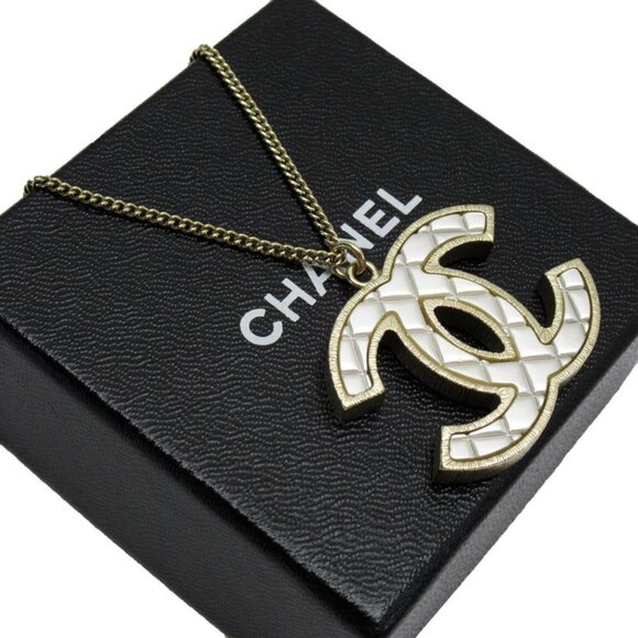 CHANEL Gold Logo Necklace